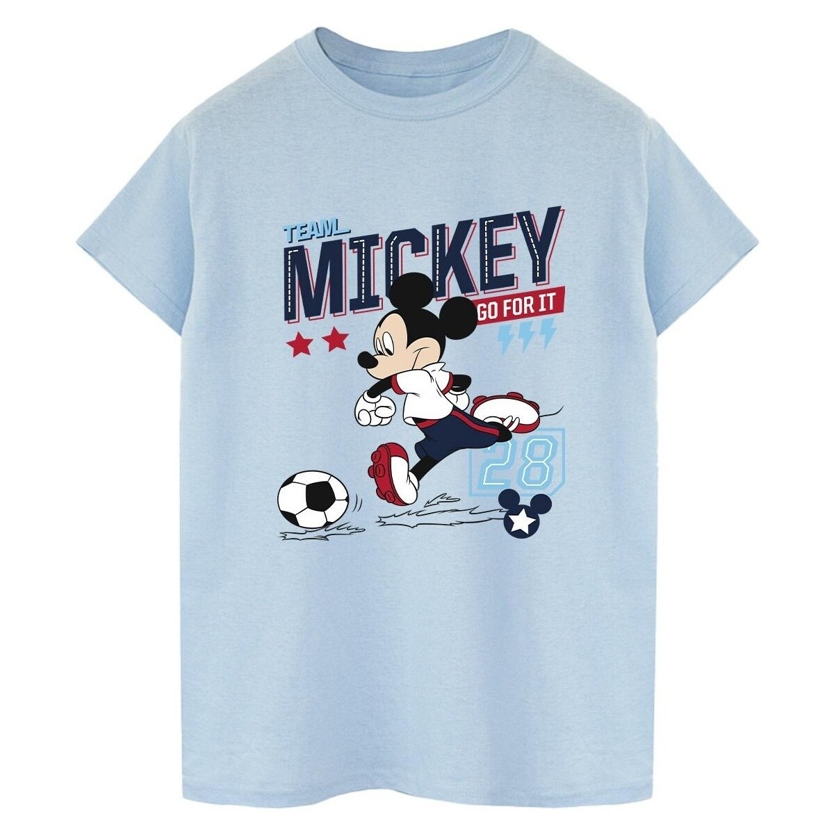 Vêtements Femme T-shirts manches longues Disney Mickey Mouse Team Mickey Football Bleu