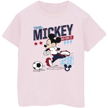 Vêtements Femme T-shirts manches longues Disney Mickey Mouse Team Mickey Football Rouge