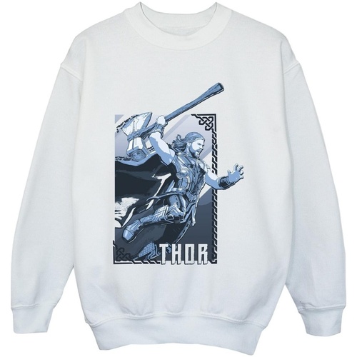Vêtements Garçon Sweats Marvel Thor Love And Thunder Attack Blanc