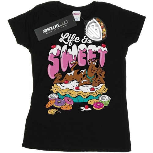 Vêtements Femme T-shirts manches longues Scooby Doo Life Is Sweet Noir