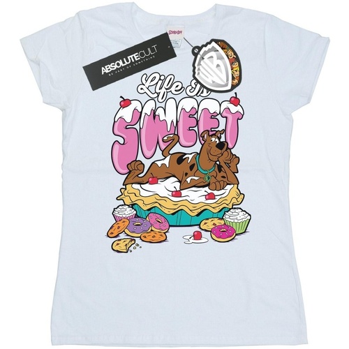 Vêtements Femme T-shirts manches longues Scooby Doo Life Is Sweet Blanc