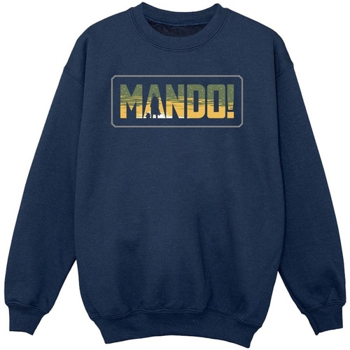 Vêtements Fille Sweats Disney The Mandalorian Mando Cutout Bleu