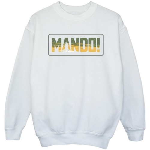 Vêtements Fille Sweats Disney The Mandalorian Mando Cutout Blanc
