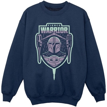 Vêtements Fille Sweats Disney The Mandalorian Fierce Warrior Patch Bleu