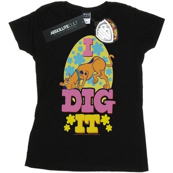 Vêtements Femme T-shirts manches longues Scooby Doo Easter I Dig It Noir