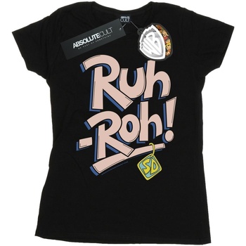 Vêtements Femme T-shirts manches longues Scooby Doo Ruh-Roh Dog Tag Noir
