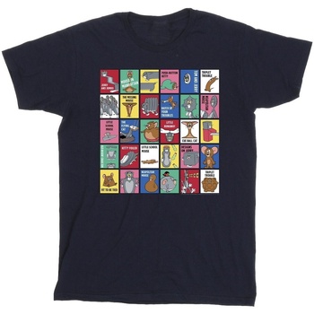 Vêtements Garçon T-shirts manches courtes Dessins Animés Grid Squares Bleu