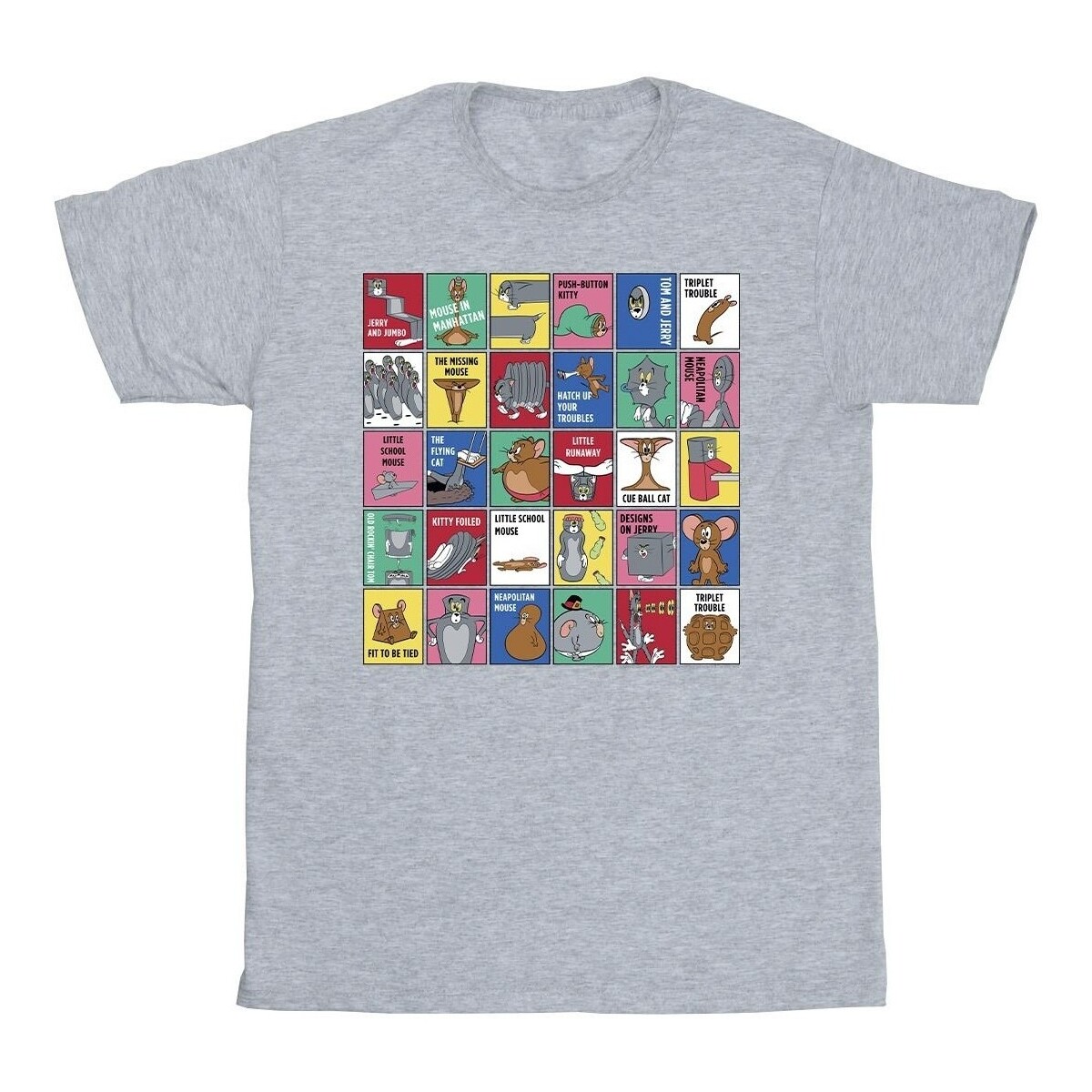 Vêtements Garçon T-shirts manches courtes Dessins Animés Grid Squares Gris