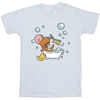 Vêtements Garçon T-shirts manches courtes Dessins Animés Bath Time Blanc