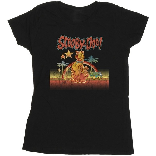 Vêtements Femme T-shirts manches longues Scooby Doo Palm Trees Noir