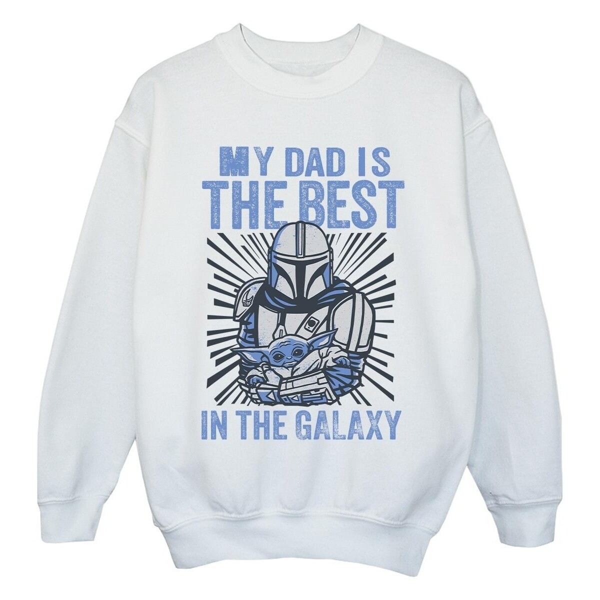 Vêtements Fille Sweats Disney Mandalorian Best Dad Blanc