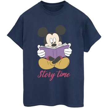 Vêtements Femme T-shirts manches longues Disney Mickey Mouse Story Time Bleu