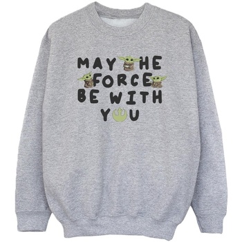 Vêtements Fille Sweats Disney The Mandalorian Grogu May The Force Be With You Gris