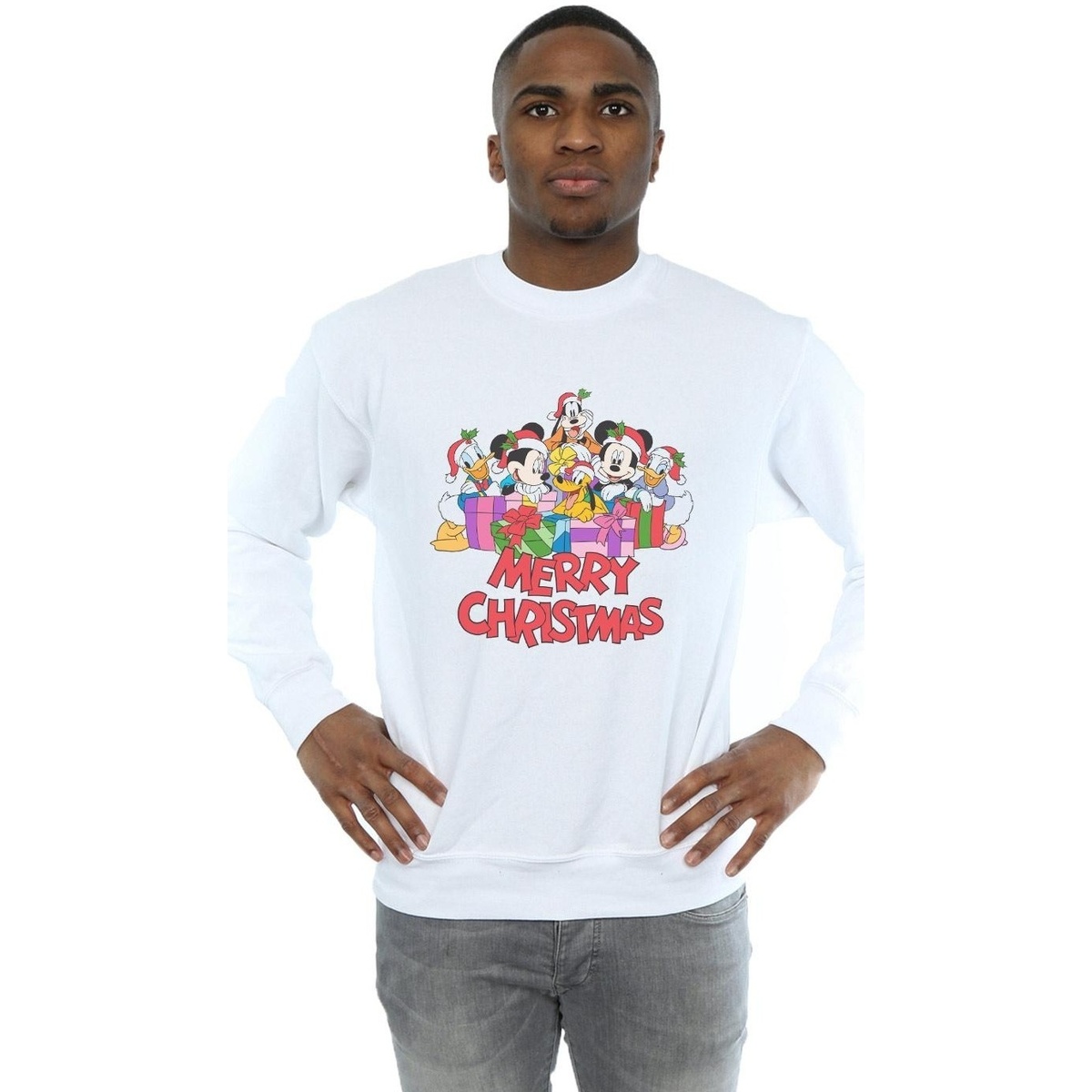 Vêtements Homme Sweats Disney Mickey Mouse And Friends Christmas Blanc
