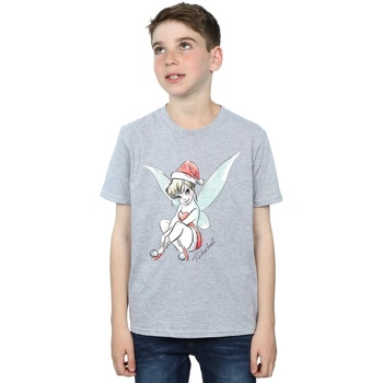 Vêtements Garçon T-shirts manches courtes Disney Tinkerbell Christmas Fairy Gris