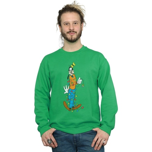 Vêtements Homme Sweats Disney Goofy Christmas Lights Vert