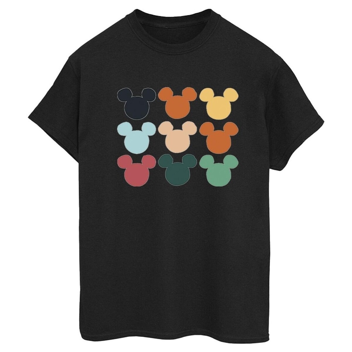 Vêtements Femme T-shirts manches longues Disney Mickey Mouse Heads Square Noir