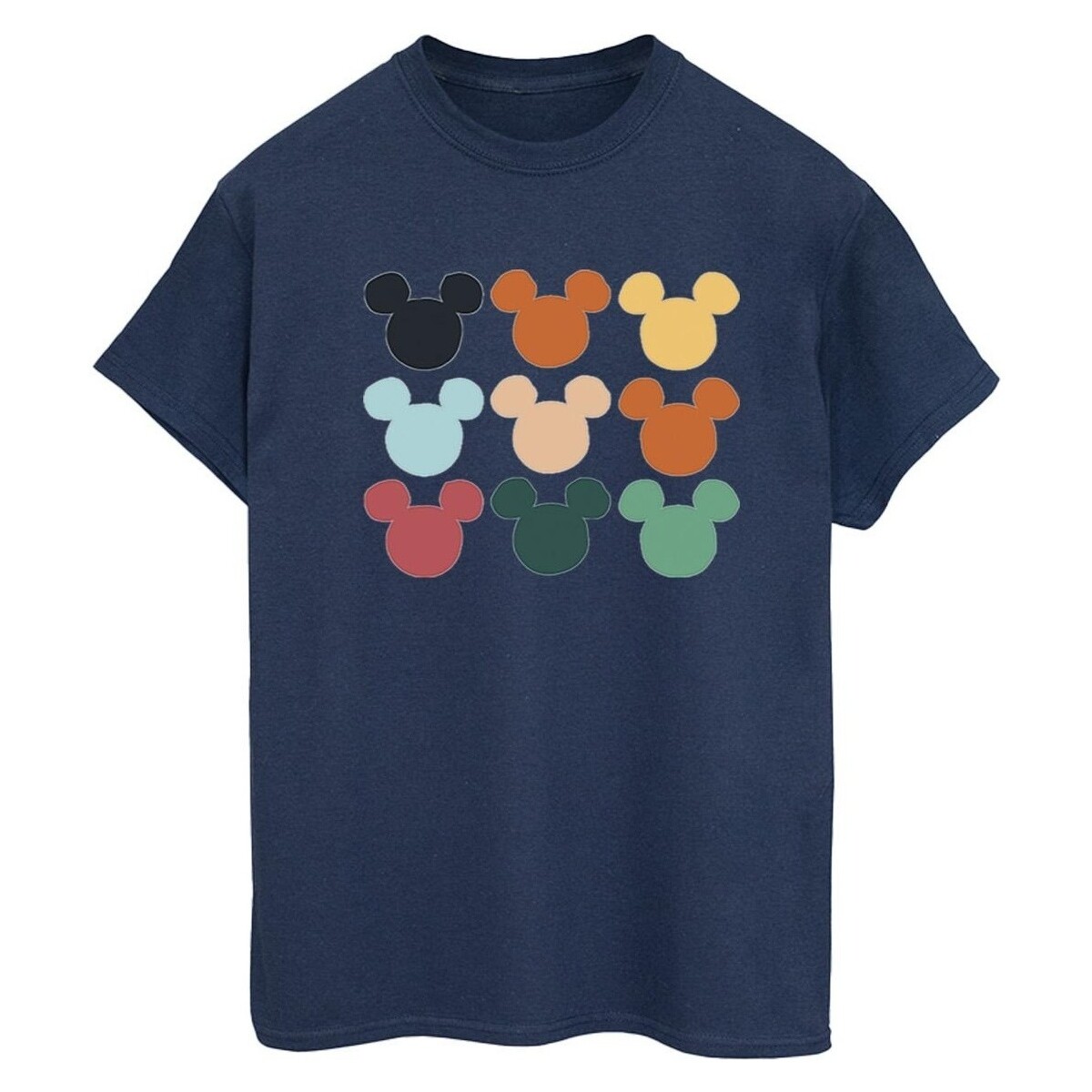 Vêtements Femme T-shirts manches longues Disney Mickey Mouse Heads Square Bleu