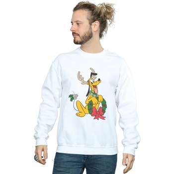 Vêtements Homme Sweats Disney Pluto Christmas Reindeer Blanc