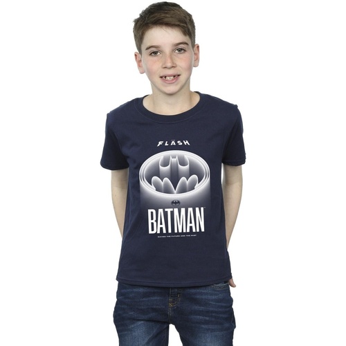 Vêtements Garçon T-shirts manches courtes Dc Comics The Flash Batman White Logo Bleu