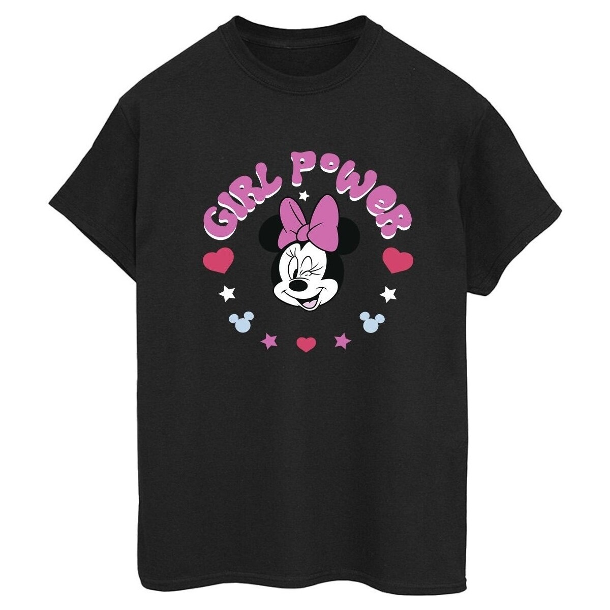 Vêtements Femme T-shirts manches longues Disney Minnie Mouse Girl Power Noir