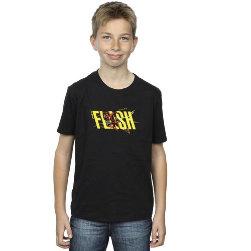 Vêtements Garçon T-shirts manches courtes Dc Comics The Flash Lightning Dash Noir