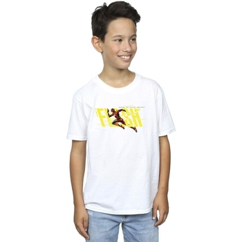 Vêtements Garçon T-shirts manches courtes Dc Comics The Flash Lightning Dash Blanc