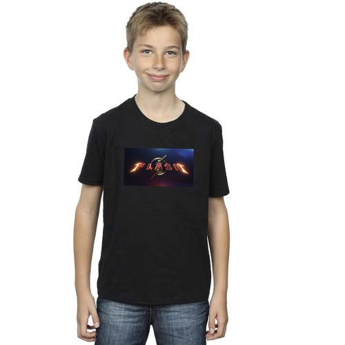 Vêtements Garçon T-shirts manches courtes Dc Comics The Flash Movie Logo Noir