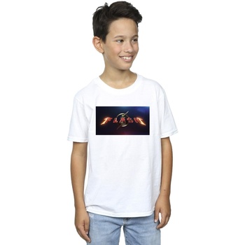 Vêtements Garçon T-shirts manches courtes Dc Comics The Flash Movie Logo Blanc