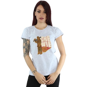 Vêtements Femme T-shirts manches longues Disney Solo Chewie Falcon Gris