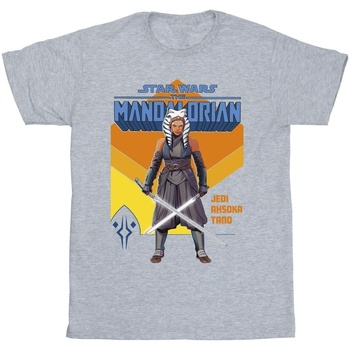 Vêtements Fille T-shirts manches longues Disney The Mandalorian Jedi Ahsoka Tano Gris