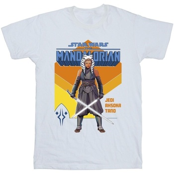 Vêtements Fille T-shirts manches longues Disney The Mandalorian Jedi Ahsoka Tano Blanc
