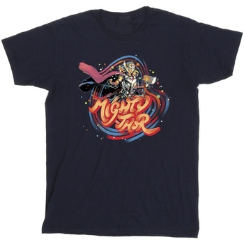 Vêtements Garçon T-shirts manches courtes Marvel Thor Love And Thunder Mighty Thor Swirl Bleu