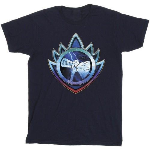 Vêtements Garçon T-shirts manches courtes Marvel Thor Love And Thunder Stormbreaker Crest Bleu