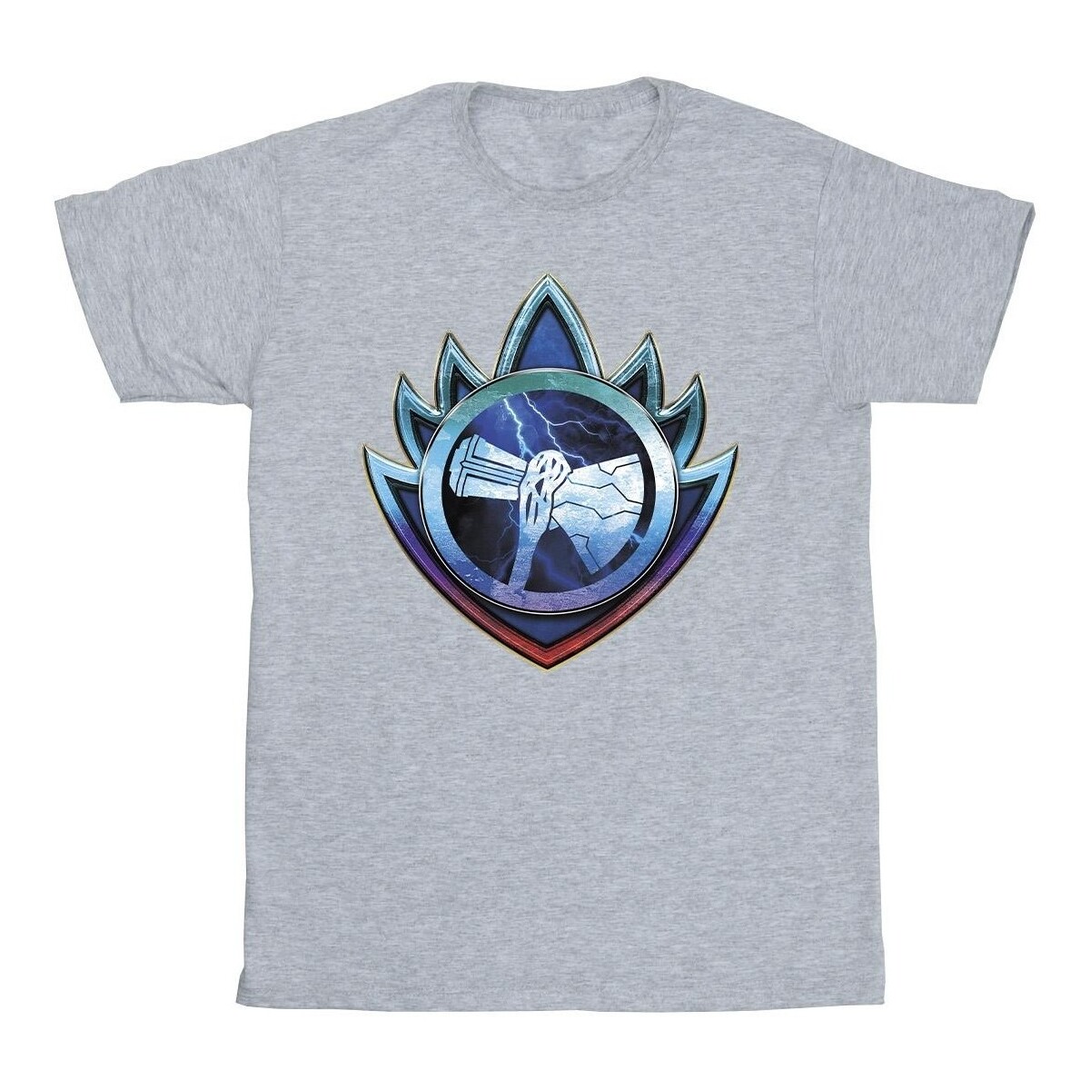 Vêtements Garçon T-shirts manches courtes Marvel Thor Love And Thunder Stormbreaker Crest Gris
