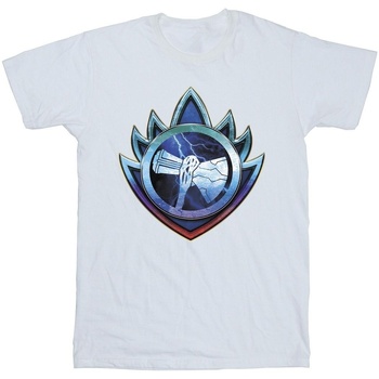 Vêtements Garçon T-shirts manches courtes Marvel Thor Love And Thunder Stormbreaker Crest Blanc