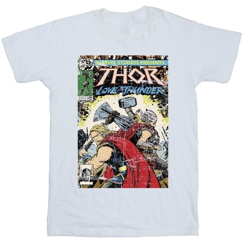 Vêtements Garçon T-shirts manches courtes Marvel Thor Love And Thunder Vintage Poster Blanc