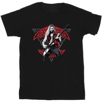 Vêtements Garçon T-shirts manches courtes Marvel Thor Love And Thunder Solo Guitar Noir