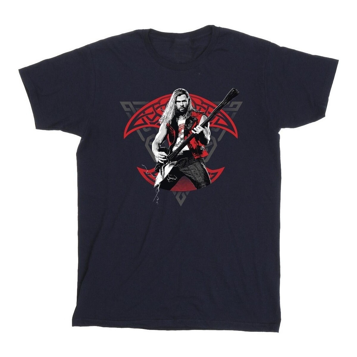 Vêtements Garçon T-shirts manches courtes Marvel Thor Love And Thunder Solo Guitar Bleu