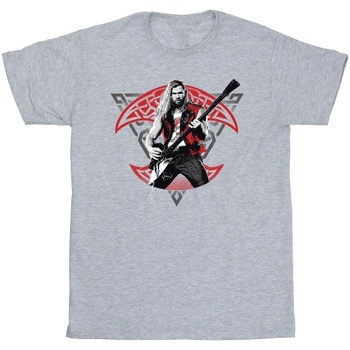 Vêtements Garçon T-shirts manches courtes Marvel Thor Love And Thunder Solo Guitar Gris