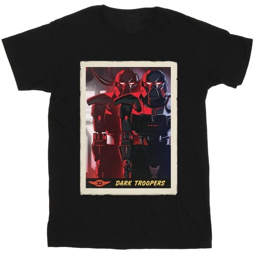 Vêtements Fille T-shirts manches longues Disney The Mandalorian Dark Troopers Noir