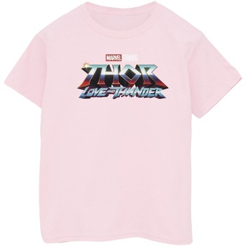 Vêtements Garçon T-shirts manches courtes Marvel Thor Love And Thunder Logo Rouge