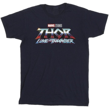 Vêtements Garçon T-shirts manches courtes Marvel Thor Love And Thunder Logo Bleu