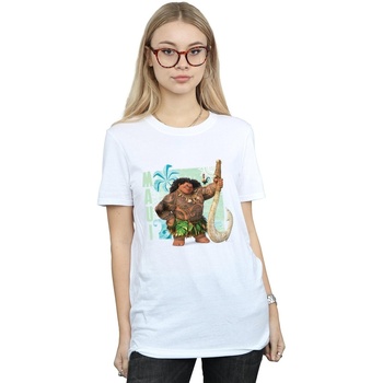 Vêtements Femme T-shirts manches longues Disney Moana Maui Blanc