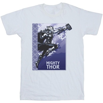 Vêtements Garçon T-shirts manches courtes Marvel Thor Love And Thunder Mighty Thor Blanc