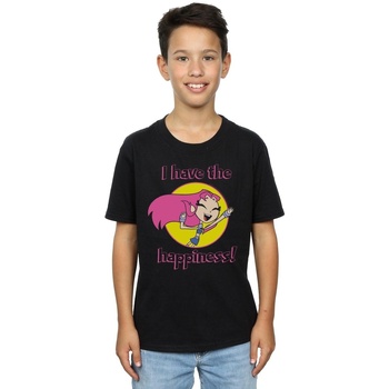 Vêtements Garçon T-shirts manches courtes Dc Comics Teen Titans Go I Have The Happiness Noir