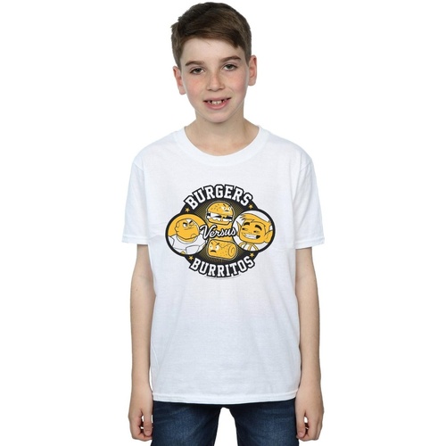Vêtements Garçon T-shirts manches courtes Dc Comics Teen Titans Go Burgers Vs Burritos Blanc