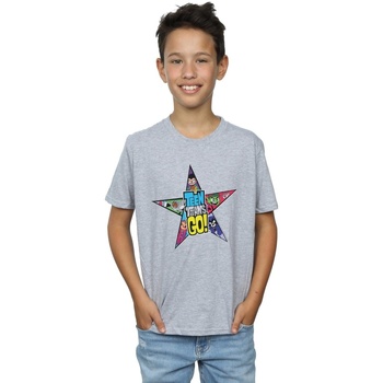 Vêtements Garçon T-shirts manches courtes Dc Comics Teen Titans Go Star Logo Gris
