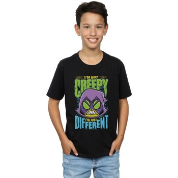 Vêtements Garçon T-shirts manches courtes Dc Comics Teen Titans Go Creepy Raven Noir