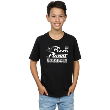 Vêtements Garçon T-shirts manches courtes Disney Toy Story Pizza Planet Logo Noir